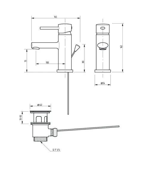 Смеситель для раковины, хром Veragio GIAMINA VR.GMN-5410.CR