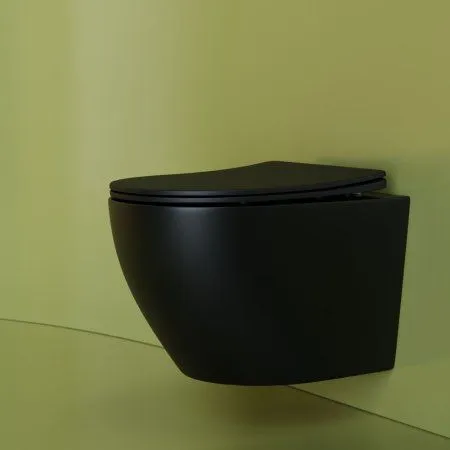 Унитаз подвесной Ceramica Nova Uno CN11001MB микролифт, черный матовый