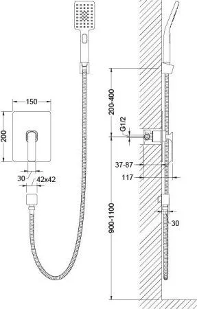 Смеситель для душа Timo Torne (4369/00SM chrome)