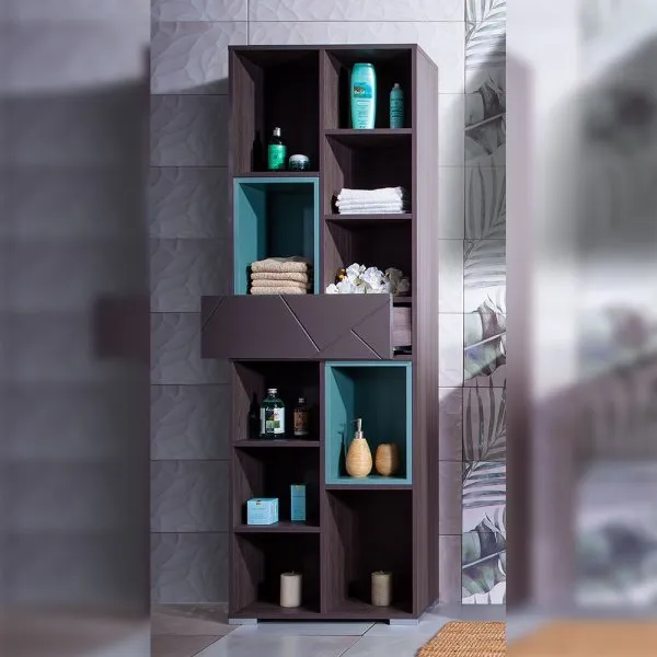 Пенал Бриклаер КРИСТАЛЛ 60 см, ясень анкор темный