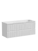 Тумба подвесная SANCOS Snob R 1195х445х500, c двумя ящиками оснащенными доводчиками, Bianco, SNR120W
