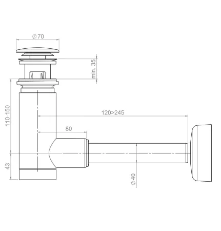 Сифон для раковины PREVEX Easy Clean (1512412)