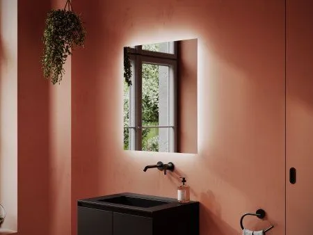 Зеркало для ванной комнаты SANCOS SQUARE 700х800 с подсветкой,  SQ700