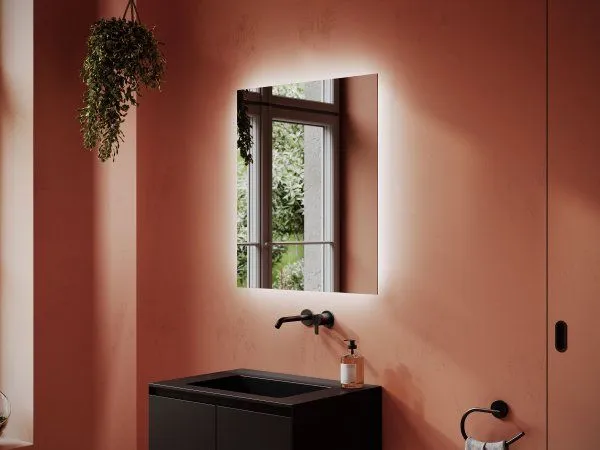 Зеркало для ванной комнаты SANCOS SQUARE 700х800 с подсветкой,  SQ700