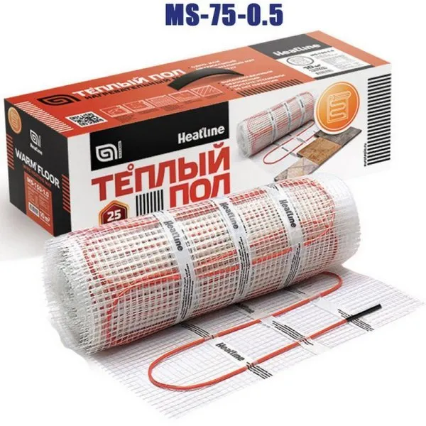 Двухжильный нагревательный мат Heatline-SLIM MS-75-0.5