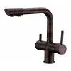 Смеситель для кухонной мойки WasserKRAFT A8047 с подключением к фильтру питьевой воды, темная бронза