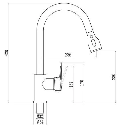 Смеситель для кухонной мойки Savol (S-002801)