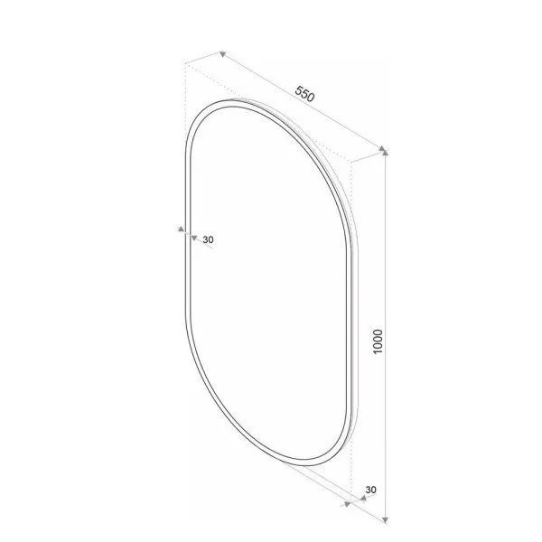 Зеркало Бриклаер Вега 55 овал сенсор на зеркале бесконтактный