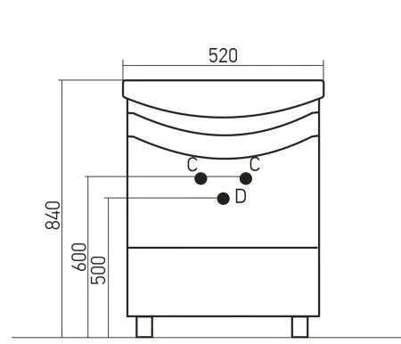Тумба под раковину Альфана-52 MIXLINE Радуга-52 черный (522467) - купить в Москве по низкой цене в интернет-магазине с доставкой по всей России | HITsant Тумба под раковину Альфана-52 MIXLINE Радуга-52 черный (522467)