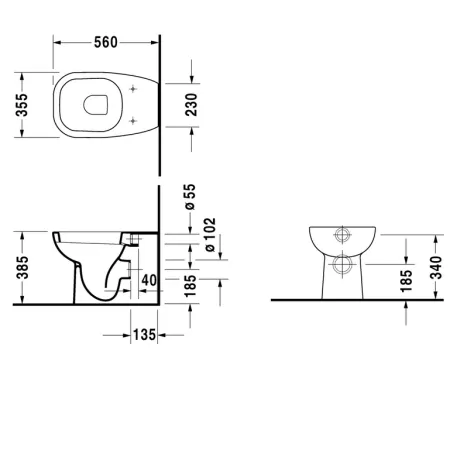 Крышка-сиденье Duravit D-Code 0067390000 с микролифтом