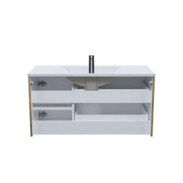 Тумба с умывальником, подвесная, 100 см, дуб светлый, Bild, IDDIS, BIL10V0i95K