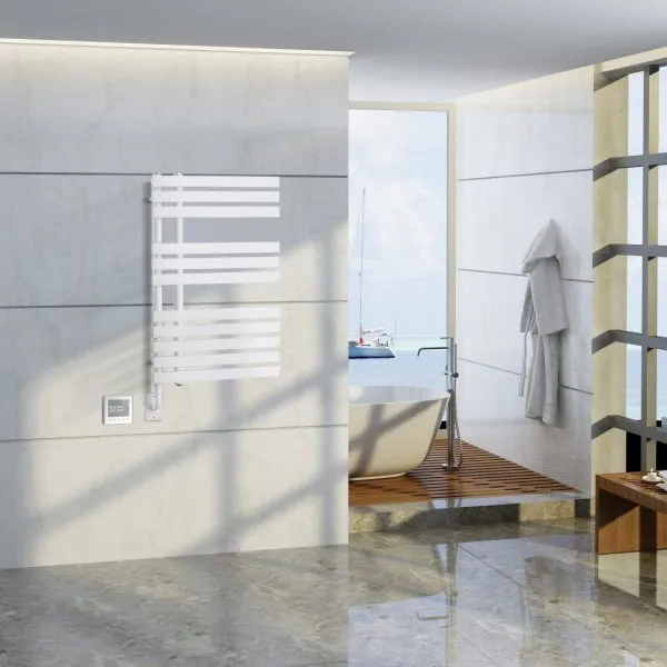 Полотенцесушитель электрический Boheme Chromo Matt white 721-MW 50*89,8 см белый матовый - купить в Москве по низкой цене в интернет-магазине с доставкой по всей России | HITsant Полотенцесушитель электрический Boheme Chromo Matt white 721-MW 50*89,8 см белый матовый