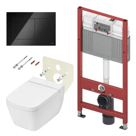 Комплект Tece TECEone K440403.WC2 инсталляция + клавиша + унитаз - купить в Москве по низкой цене в интернет-магазине с доставкой по всей России | HITsant Комплект Tece TECEone K440403.WC2 инсталляция + клавиша + унитаз