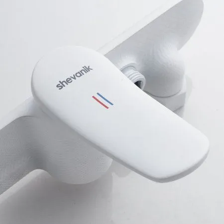 Смеситель для душевой кабины однорычажный  Shevanik S4716C, Белый