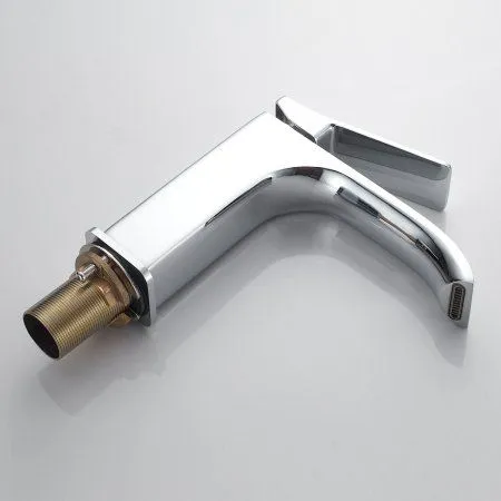 Смеситель для раковины однорычажный с гайкой Shevanik S4001, Хром