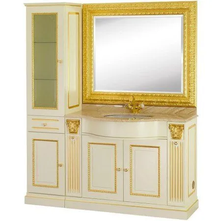 Зеркало Migliore Ravenna 27335 117х101 золото - купить в Москве по низкой цене в интернет-магазине с доставкой по всей России | HITsant Зеркало Migliore Ravenna 27335 117х101 золото