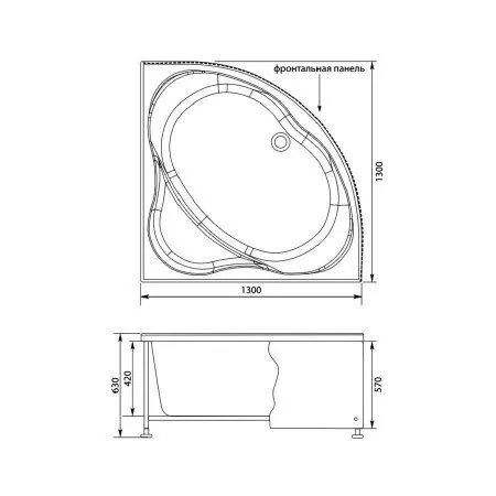 Карниз Aquanet Vitoria 00181620 130х130 для ванны
