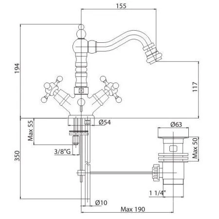 Смеситель Cezares Golf GOLF-BS2-02 для биде - купить в Москве по низкой цене в интернет-магазине с доставкой по всей России | HITsant Смеситель Cezares Golf GOLF-BS2-02 для биде