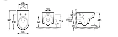 Унитаз подвесной Jacob Delafon Odeon Rive Gauche EDR102-00  микролифт