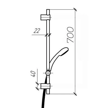 Душевая стойка PAINI Verona 99YDPWZR12EK4PKX1 70 см, сатин