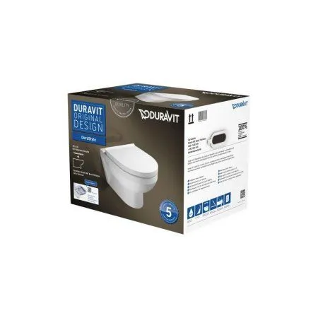 Унитаз подвесной Duravit DuraStyle Basic 45620900A1 микролифт - купить в Москве по низкой цене в интернет-магазине с доставкой по всей России | HITsant Унитаз подвесной Duravit DuraStyle Basic 45620900A1 микролифт