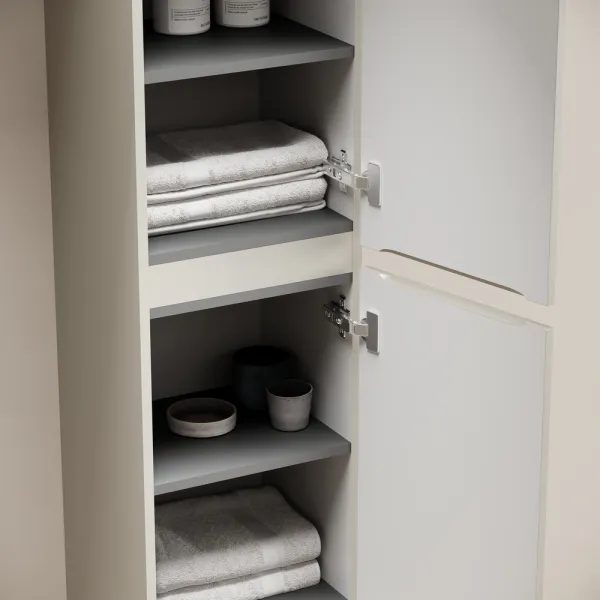 Шкаф-пенал подвесной SANCOS Code, 350х350х1650 мм, цвет серая платина,  PCD35GP