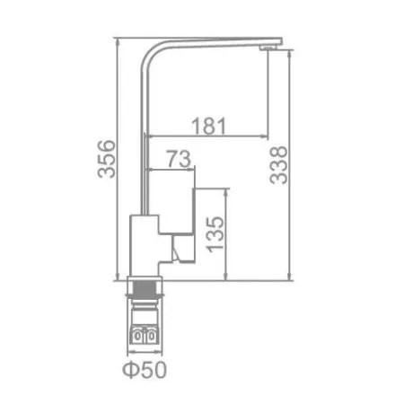 Смеситель Ledeme L74033 нержавеющая сталь