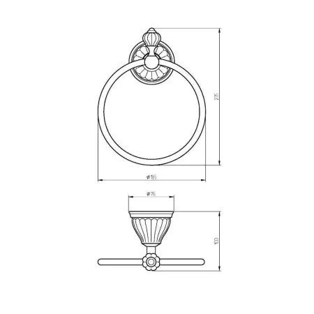 Кольцо Migliore Olivia 17429 керамика белая, бронза
