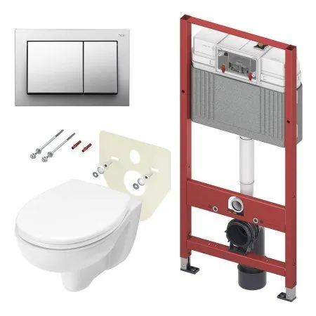 Комплект Tece V04 9400406.WC1 инсталляция + клавиша + унитаз