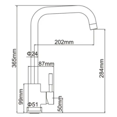 Смеситель Wisent W4998-4 нержавеющая сталь