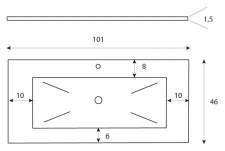 Мебельная раковина Cezares Orchidea 100
