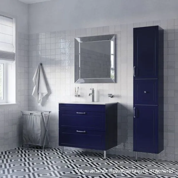 Тумба напольная, 80 см, синий, Oxford, IDDIS, OXF80N0i95 подходит умыв. 0138000i28