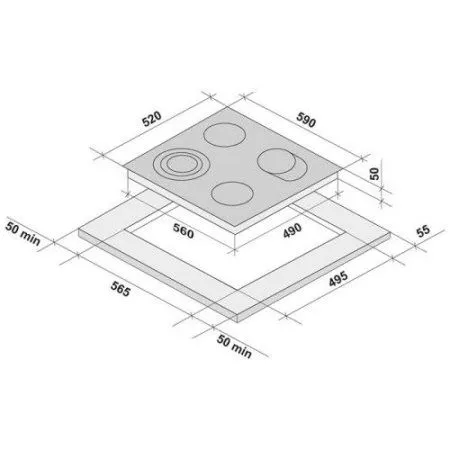 Варочная панель Krona BRILLARE 60 BL