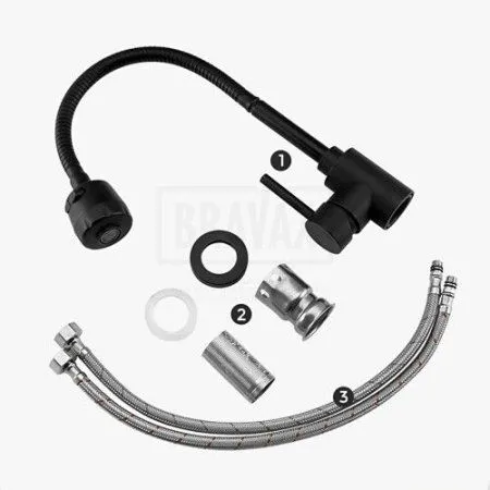 Смеситель Frap F40993-6 черный