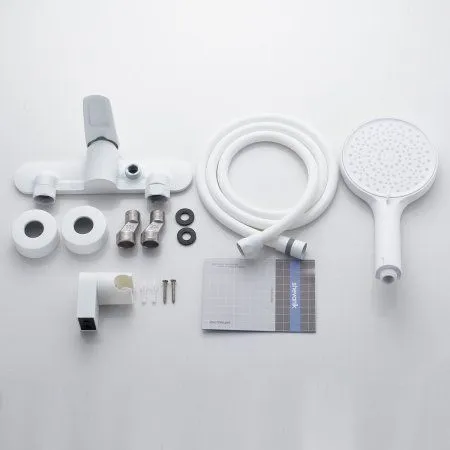 Смеситель для душевой кабины однорычажный  Shevanik S4716C, Белый