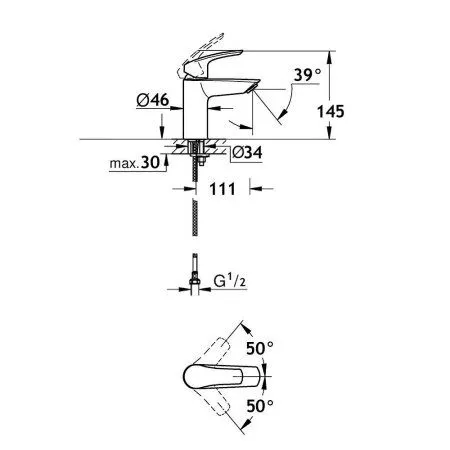 Смеситель для раковины AQUAme Prato AQMP6110 хром - купить в Москве по низкой цене в интернет-магазине с доставкой по всей России | HITsant Смеситель для раковины AQUAme Prato AQMP6110 хром