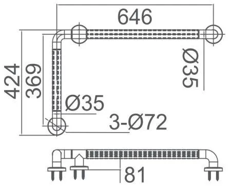 Поручень ARROW AG5612NO белый