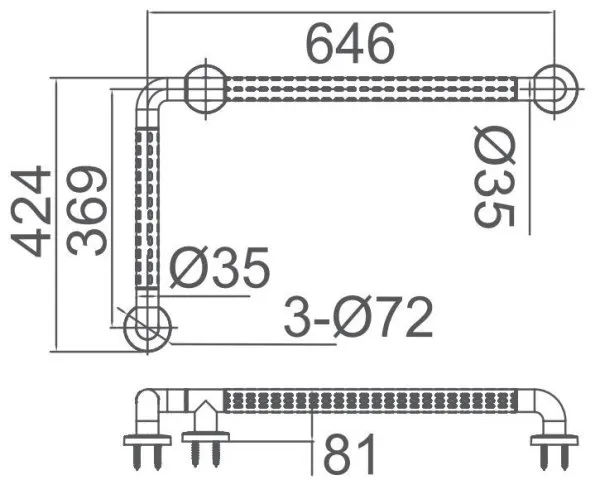 Поручень ARROW AG5612NO белый