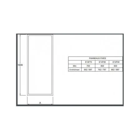 Душевая перегородка Jacob Delafon Serenity E14F80-GA 80 хром