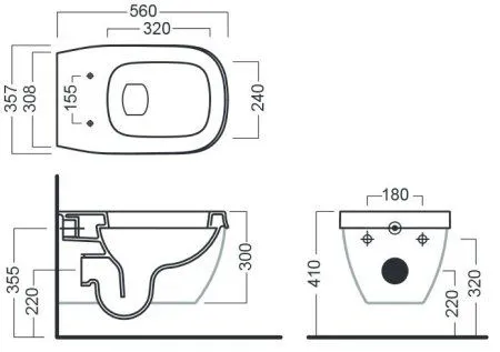 Чаша для унитаза подвесного Hatria Abito YXX601 - купить в Москве по низкой цене в интернет-магазине с доставкой по всей России | HITsant Чаша для унитаза подвесного Hatria Abito YXX601