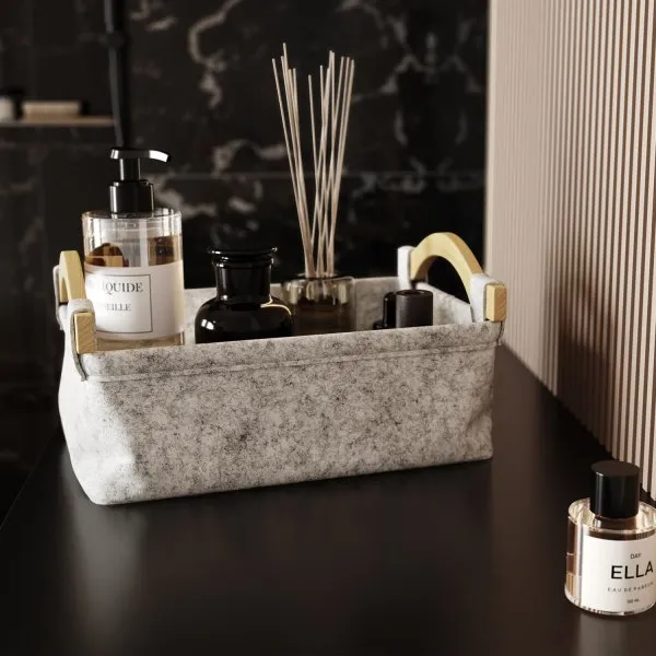 Корзина для хранения WasserKRAFT Aula WB-110-M серый