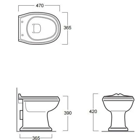 Унитаз приставной Simas Arcade AR811bi