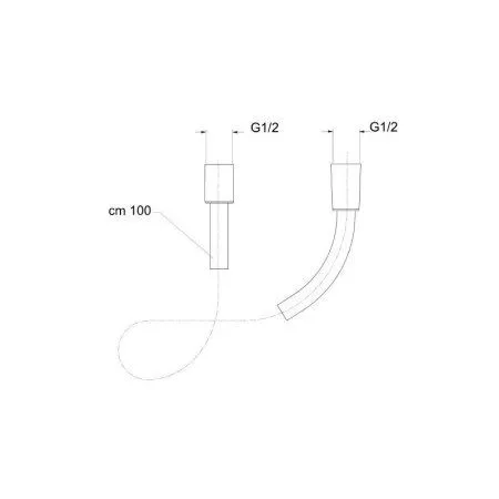 Душевой шланг Cristina Accessories PD55051 хром