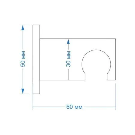 Держатель ручного душа Paini 53IXPZEV18EX6TWGT фиксированный, брашированный черный PVD