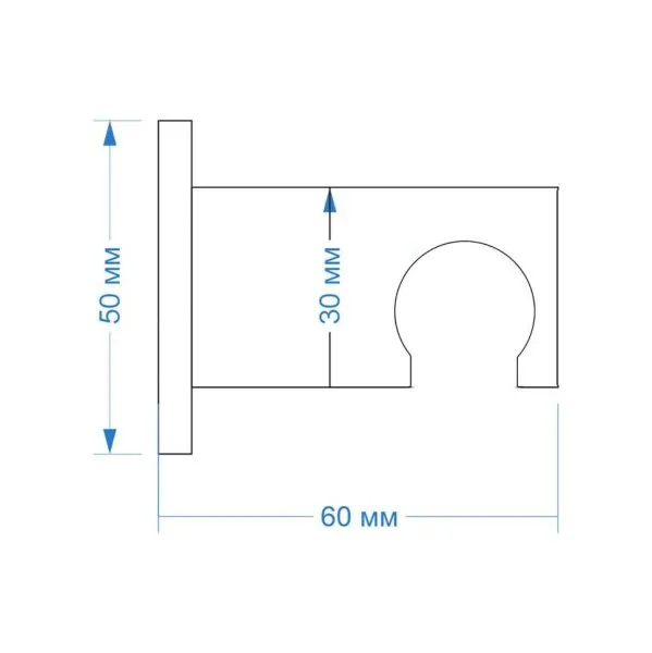 Держатель ручного душа Paini 53IXPZEV18EX6TWGT фиксированный, брашированный черный PVD