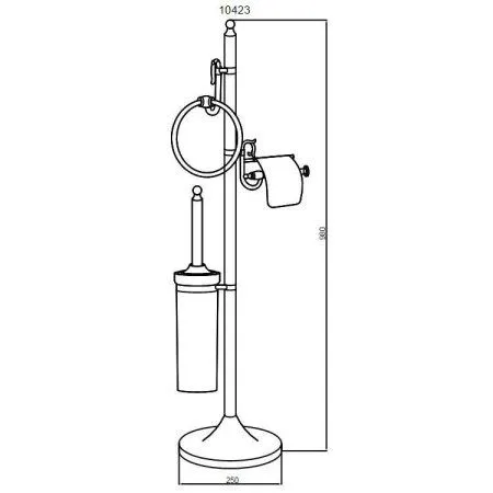 Стойка Boheme Imperiale 10423 золото