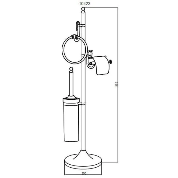 Стойка Boheme Imperiale 10423 золото