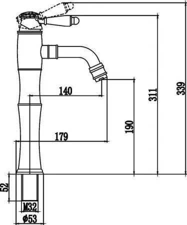 Смеситель для умывальника Savol (S-006612C)