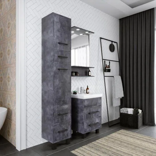 Тумба под раковину напольная Бриклаер ЧИЛИ цемент, 55 см