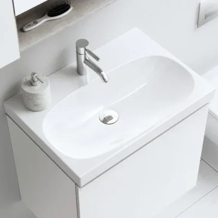 Раковина Geberit Acanto 500.620.01.2 60 белый - купить в Москве по низкой цене в интернет-магазине с доставкой по всей России | HITsant Раковина Geberit Acanto 500.620.01.2 60 белый